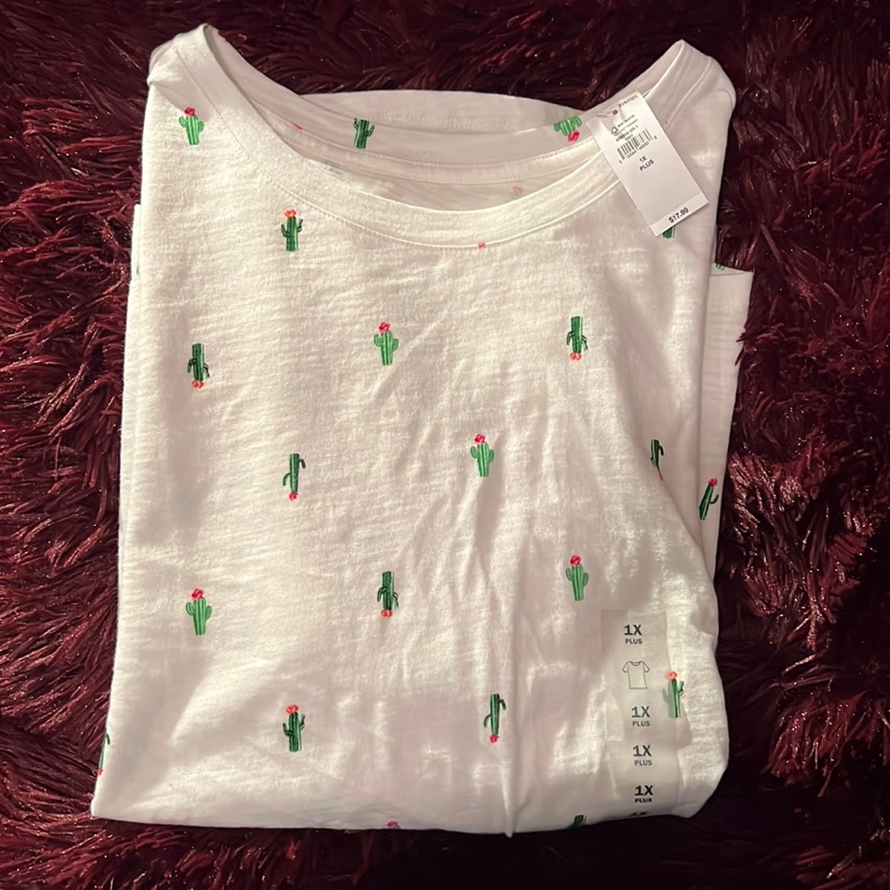 Brand new white with cactus detail.